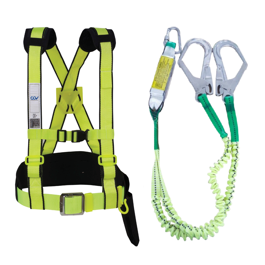 Dây an toàn bán thân COV ST 2 móc nhôm dây nhún