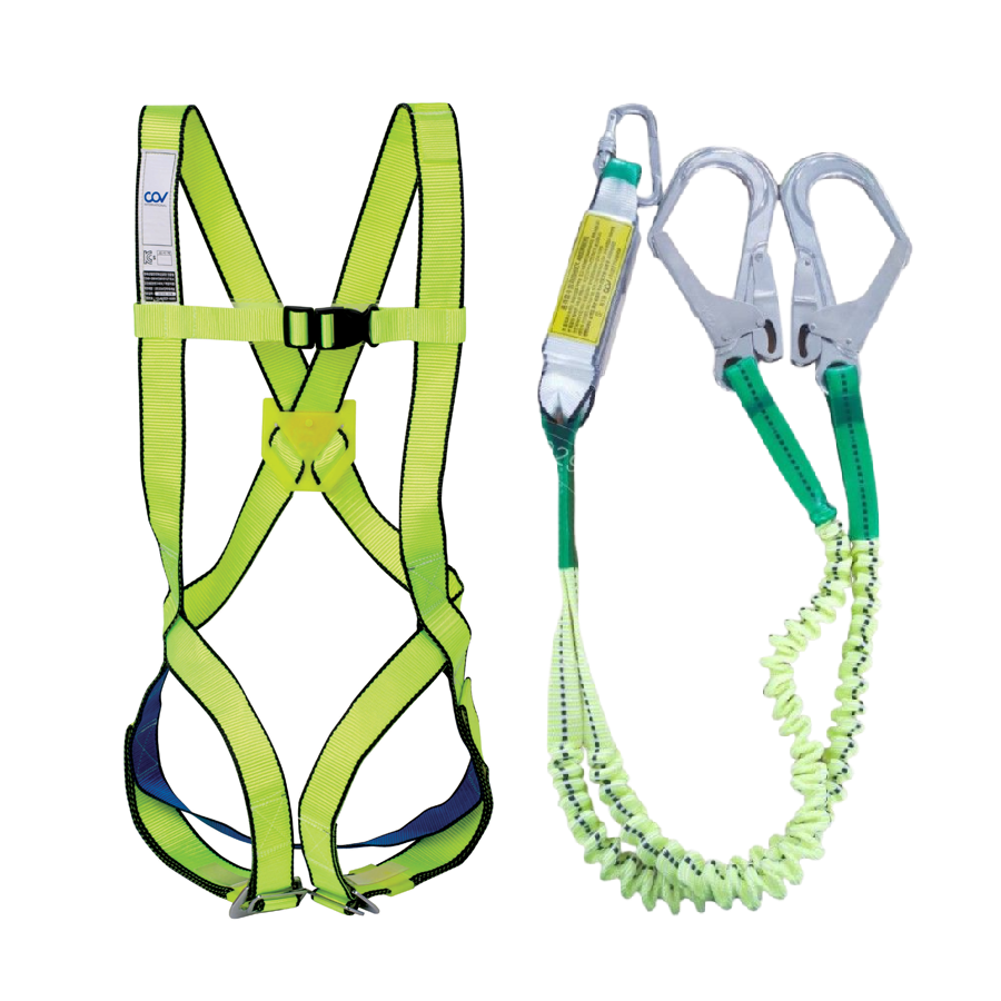 Dây an toàn toàn thân COV ST A 2 móc nhôm dây nhún (không có đai bụng)